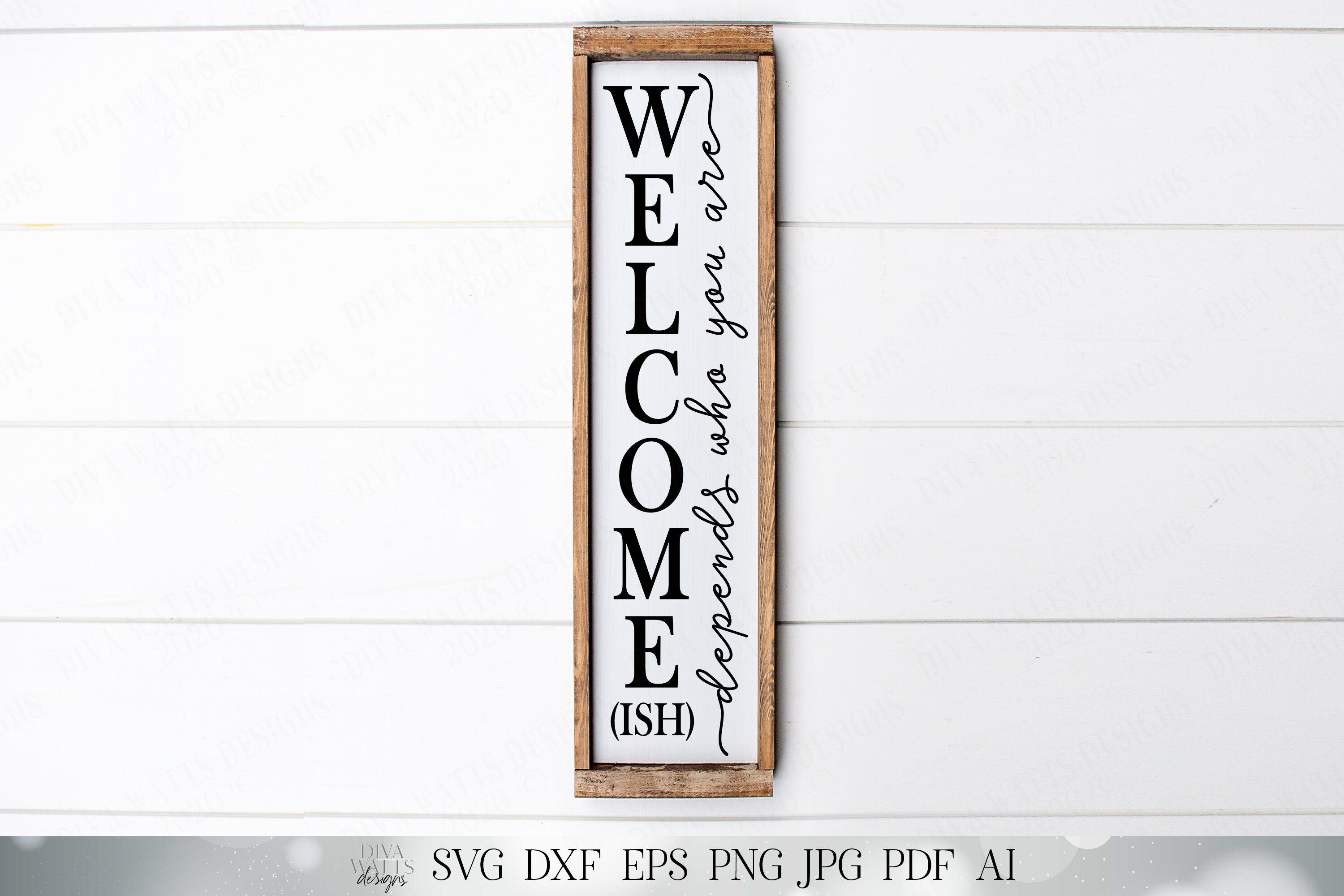 Welcome-Ish SVG, Farmhouse Welcome Sign, Front Door Decor, Round Si By  Diva Watts Designs