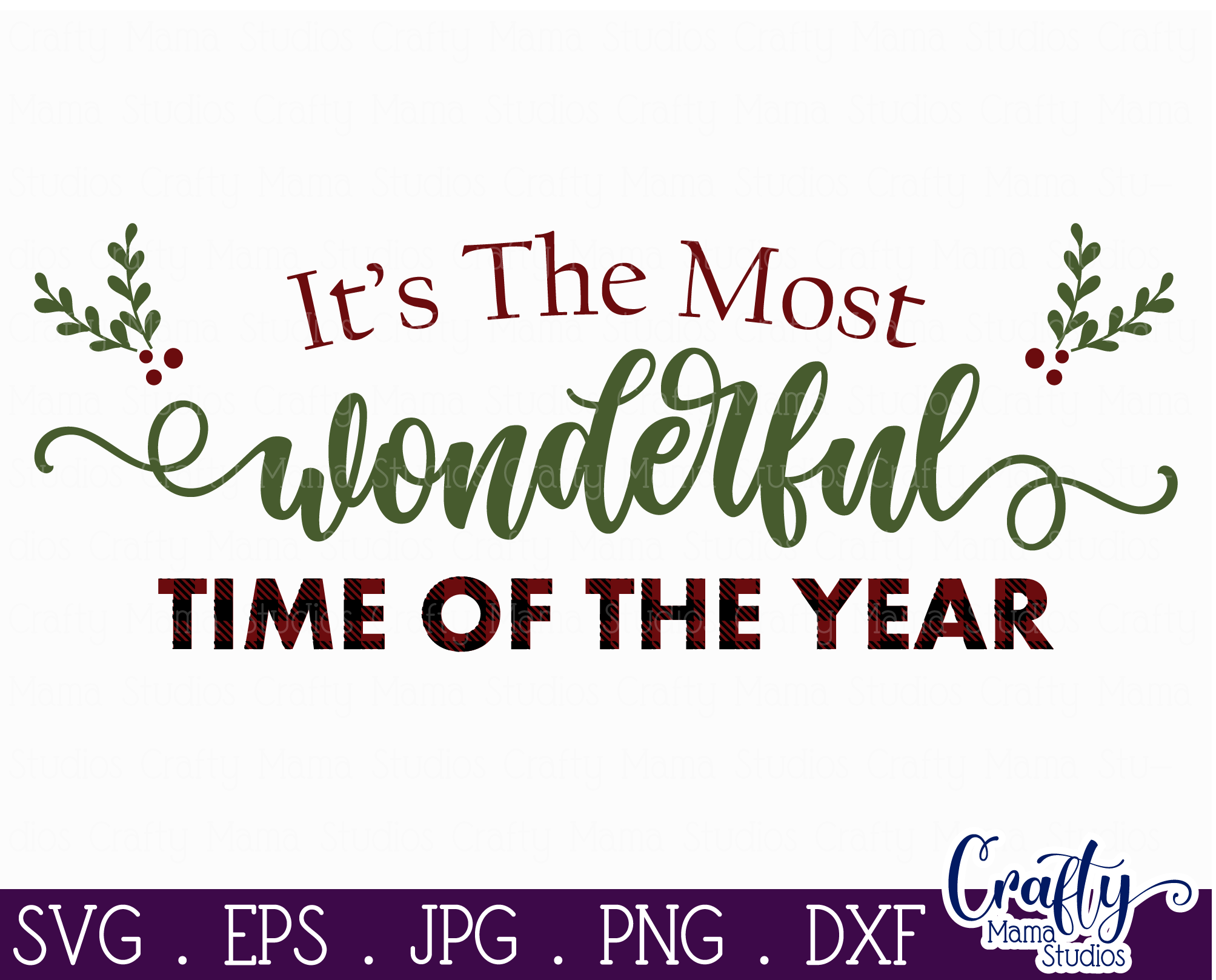 It's The Most Wonderful Time, Christmas Svg, Farmhouse Svg By Crafty ...