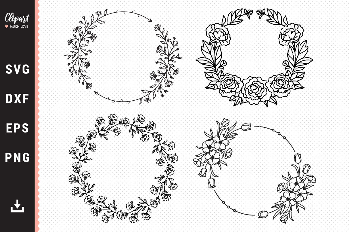 Wedding Monogram Logo Design MU UM Monogram Wreath SVG Digital 
