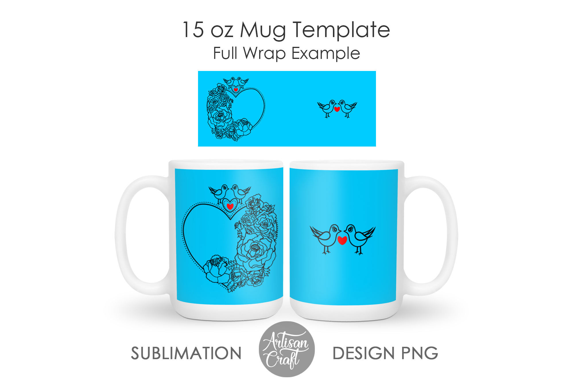 15 Oz Coffee Mug Template Mug Templates Etsy Sublimation coated