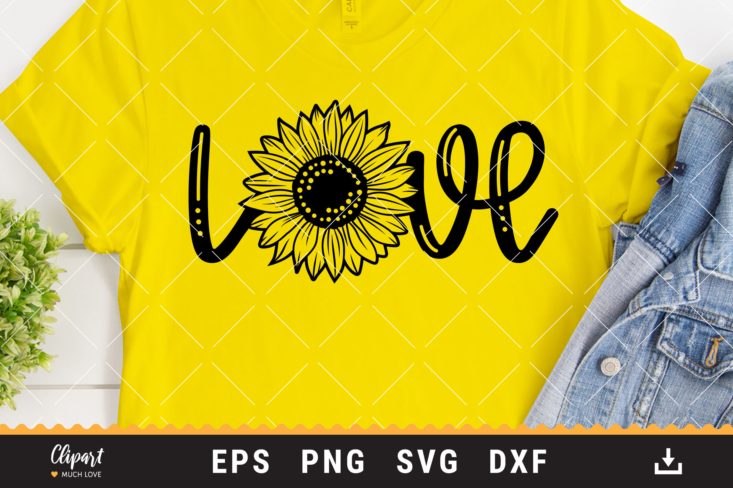 Sunflower SVG, Sunflower T-shirt SVG, DXF, PNG By decobrush | TheHungryJPEG