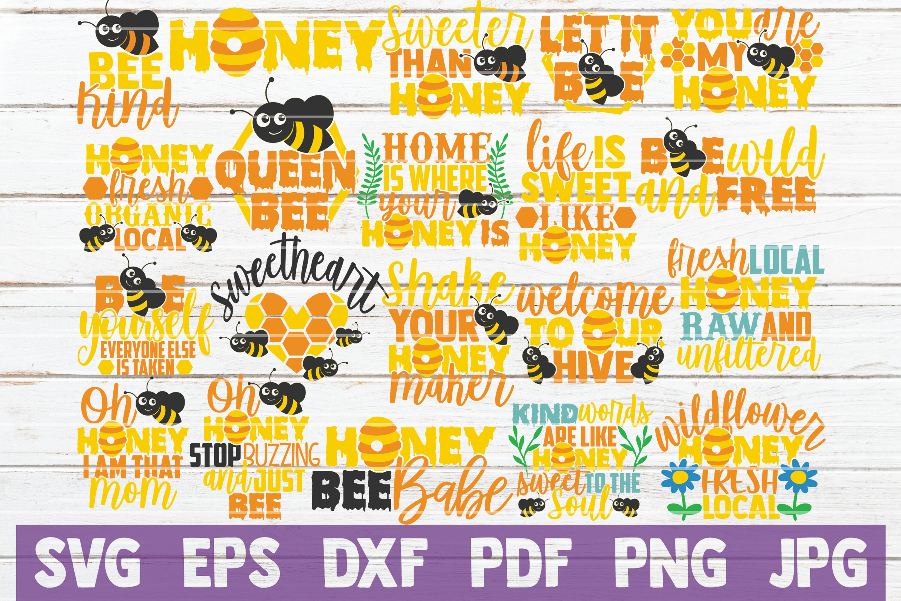 Download Honey Bee Svg Bundle Honey Svg Cut Files By Mintymarshmallows Thehungryjpeg Com