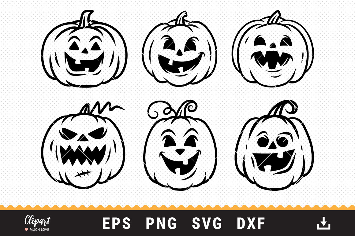 Halloween SVG, Jack O Lantern SVG, Pumpkin face SVG, DXF, PNG By