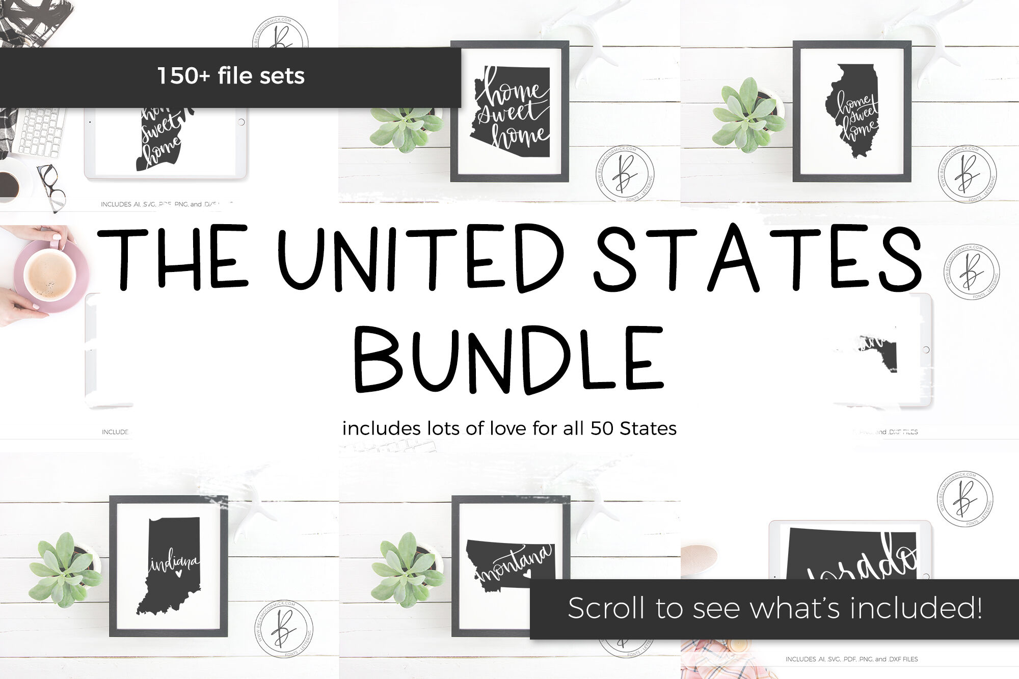 The United States SVG Bundle By Beck McCormick | TheHungryJPEG