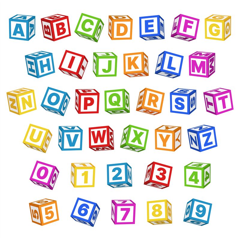 Letter Blocks 3d Children Toys English Alphabet, Baby Cubes Diff By ...