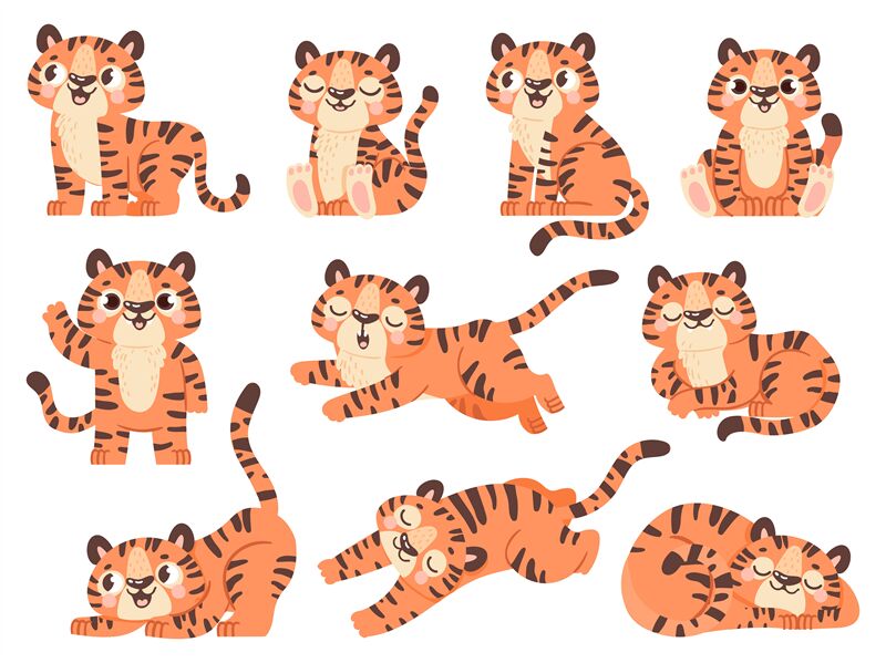 cute tiger cartoon