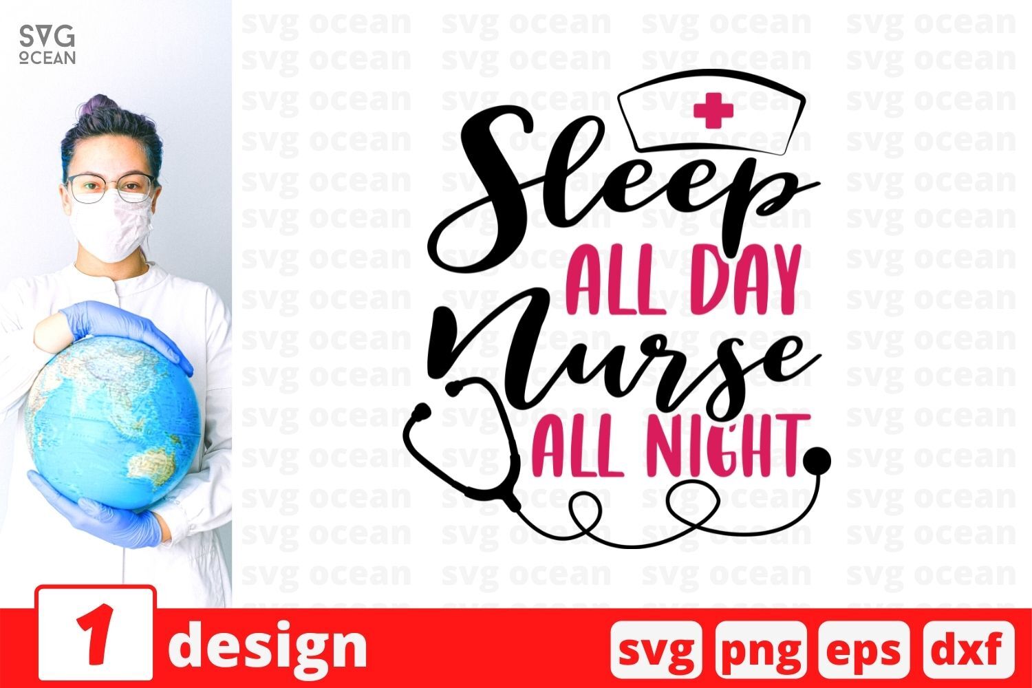 Sleep All Day Nurse All Night Svg Cut File By Svgocean Thehungryjpeg 9499