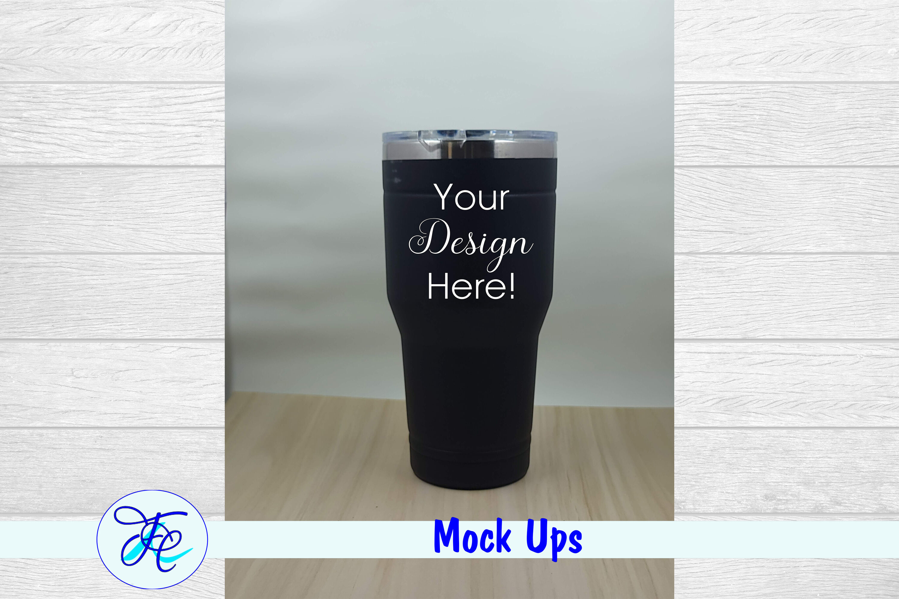 Download 30oz Black Tumbler Mock Up By Family Creations Thehungryjpeg Com