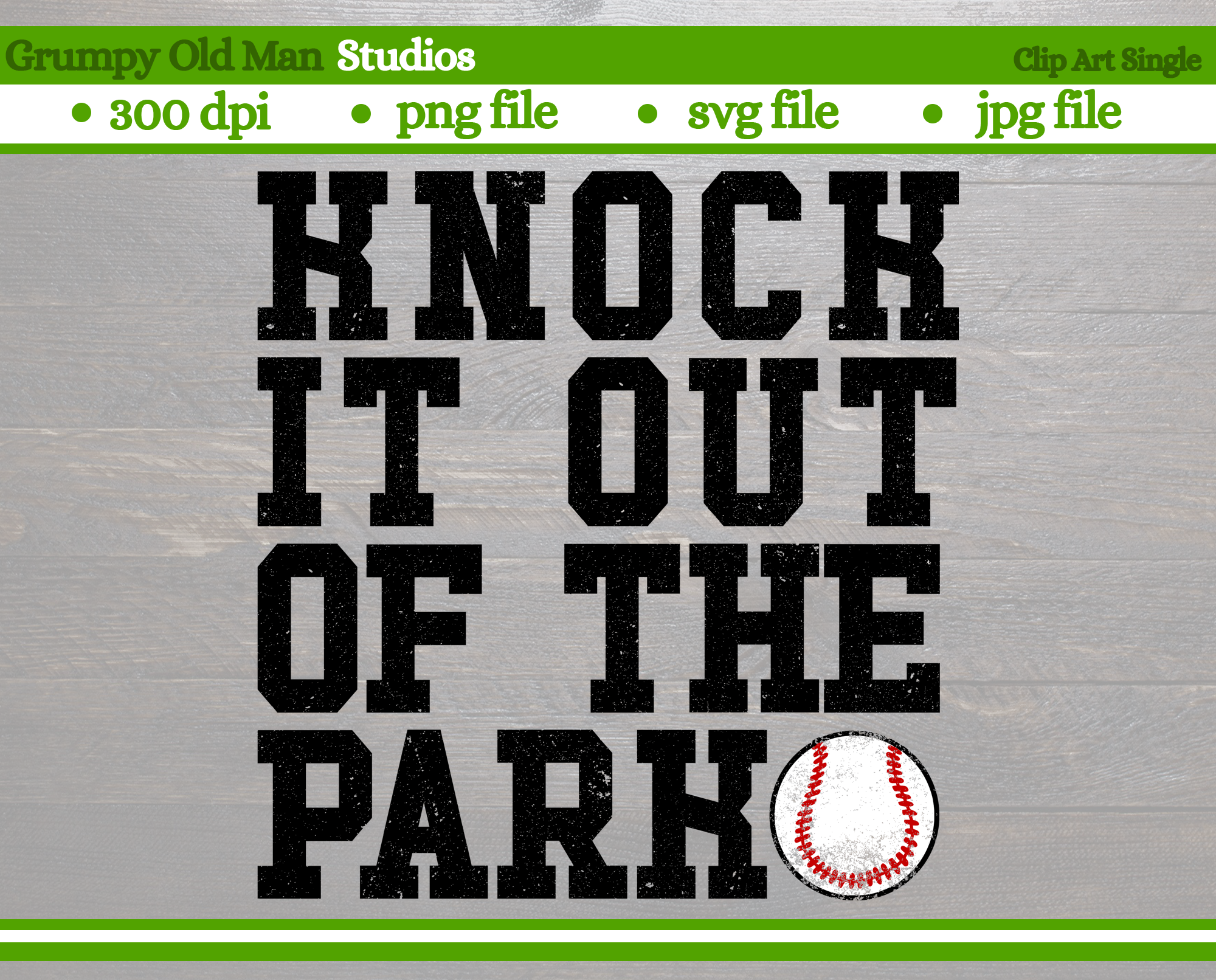 Knock it out park baseball field Royalty Free Vector Image