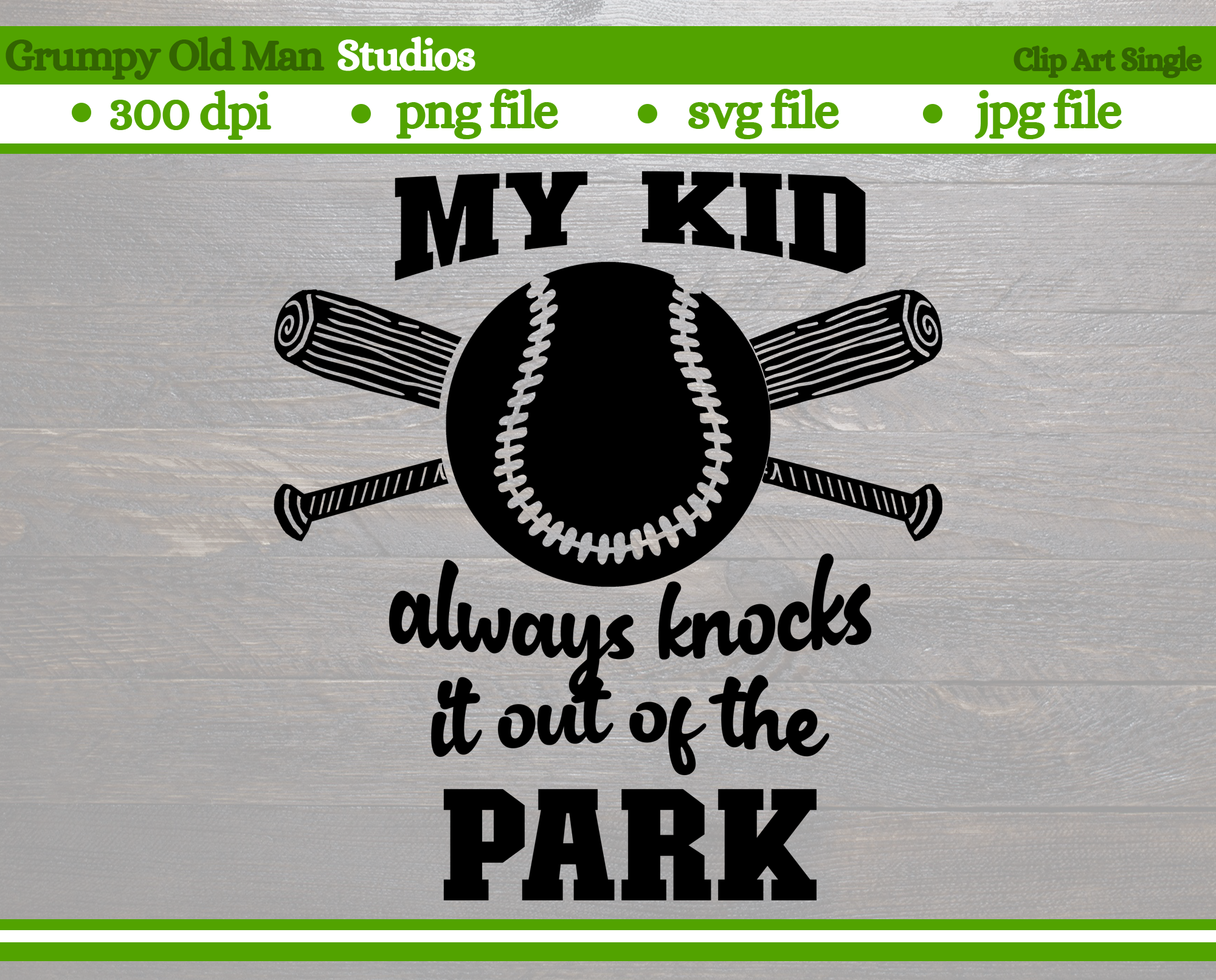 Knock it out of the park, baseball By Grumpy Old Man Studios