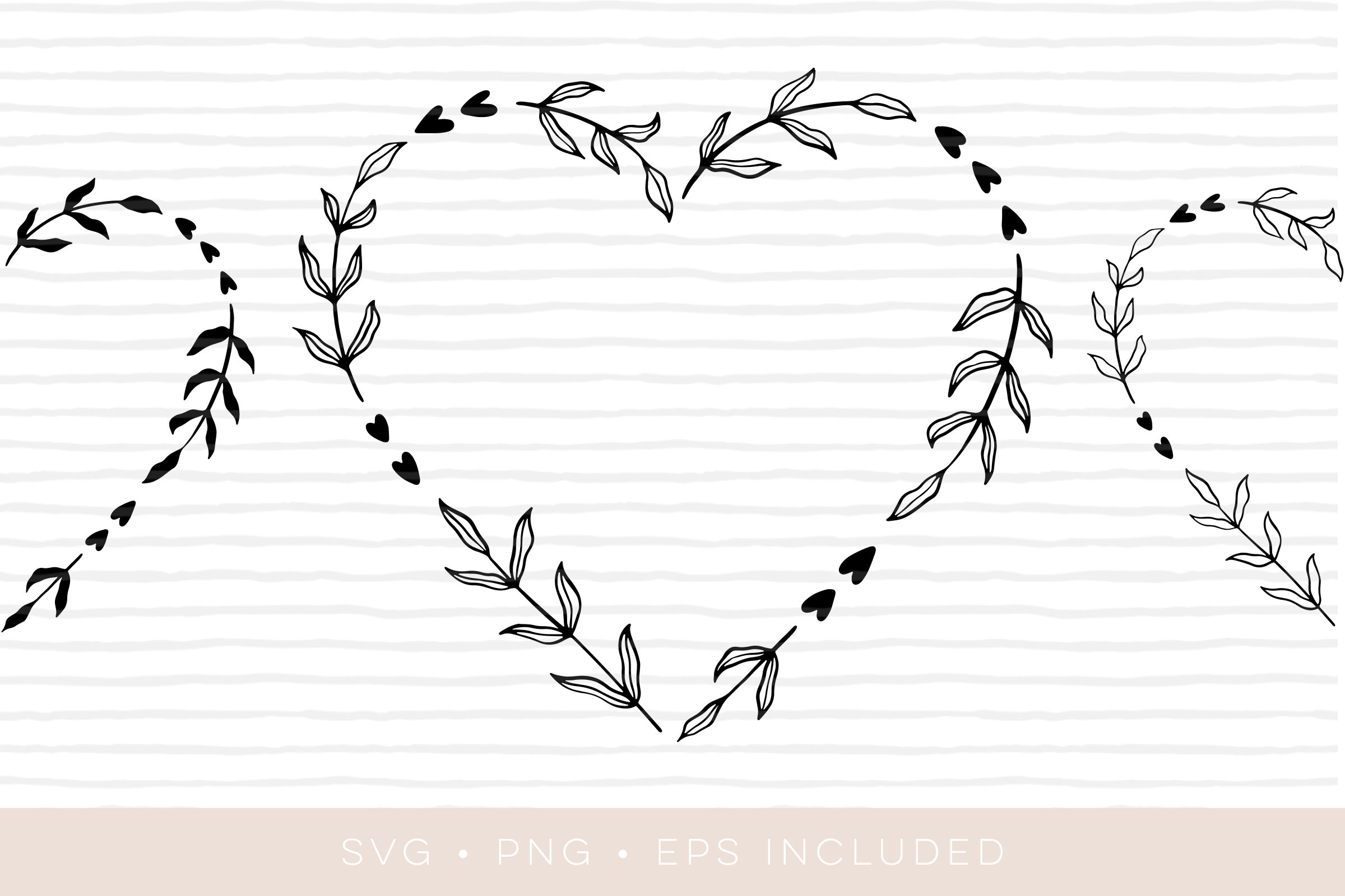 Download Heart Laurel Wreath Cutfile Laurel Clipart Eps Png Svg By By Lef Thehungryjpeg Com