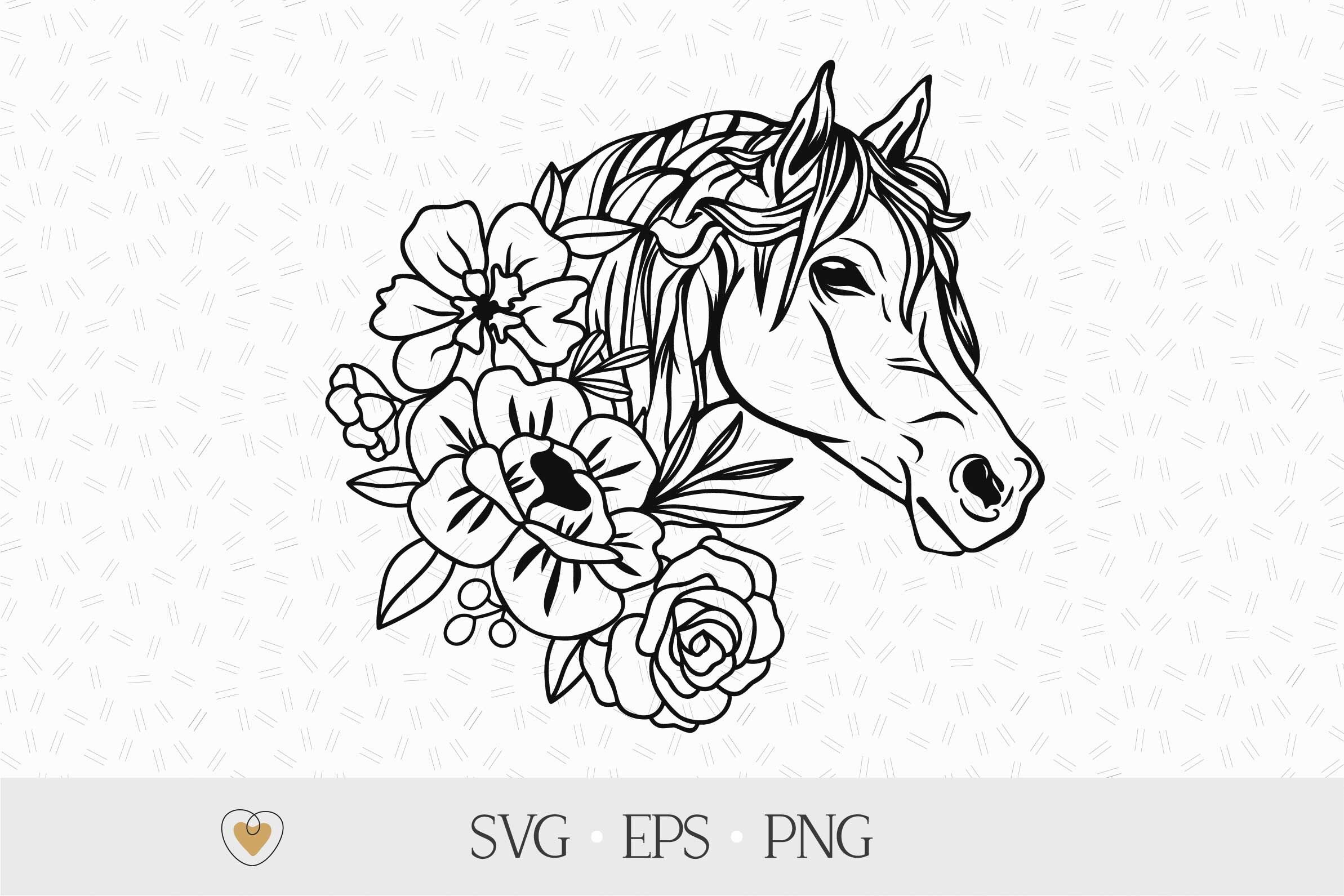 Free Free 121 Floral Horse Svg Free SVG PNG EPS DXF File