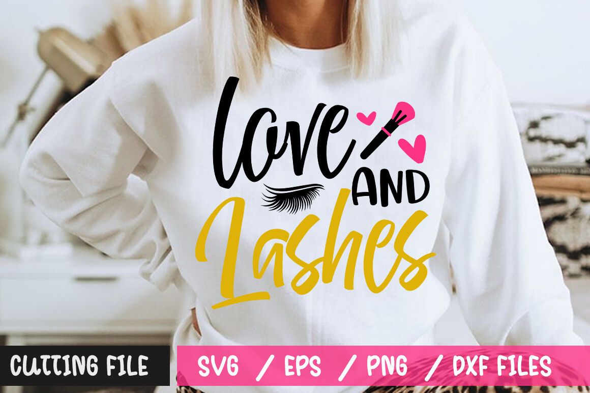 Download Love And Lashes Svg By Designavo Thehungryjpeg Com