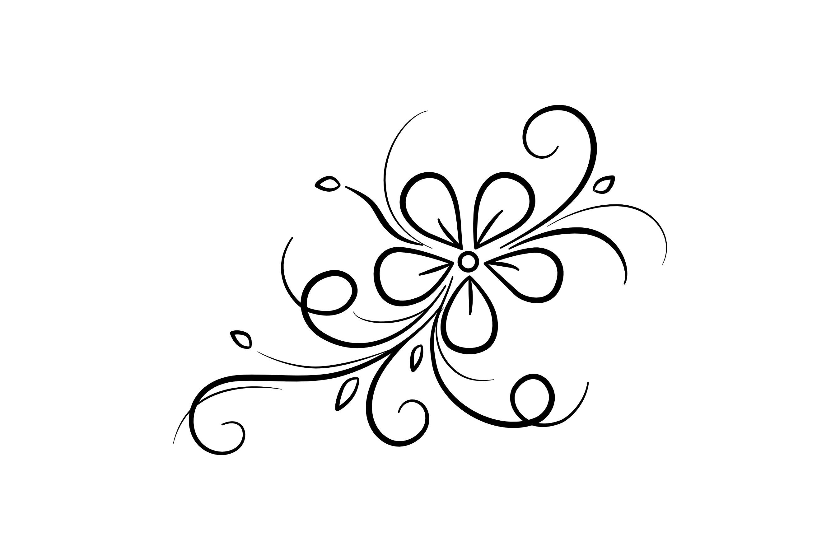 flower swirls design