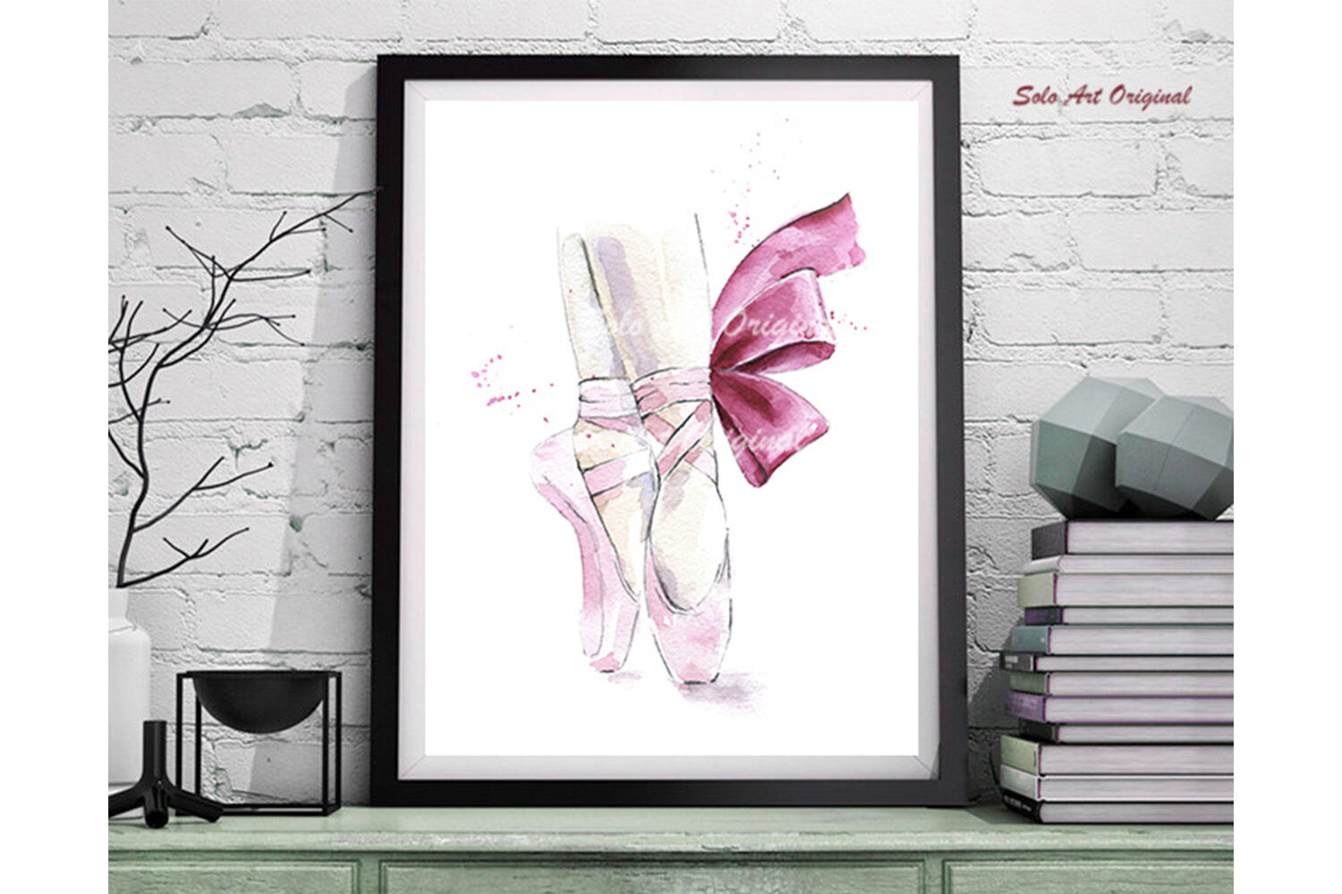Ærlighed Jeg klager krydstogt Ballet slippers Ballerina shoes Printable poster By Solo Art Original |  TheHungryJPEG
