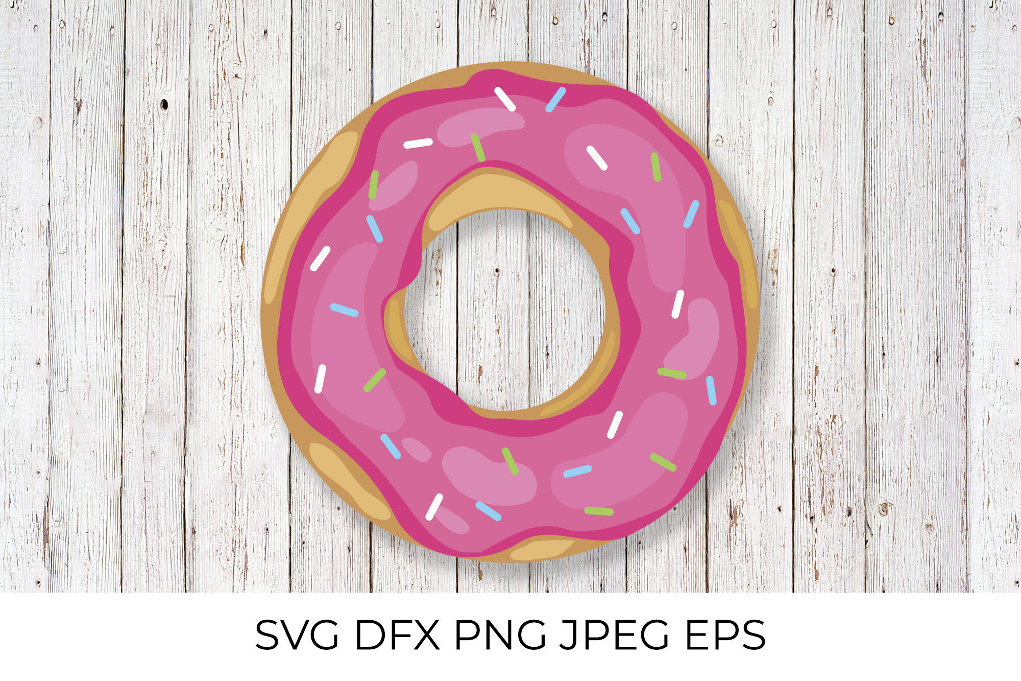 Download Donut Svg Cute Doughnut With Pink Glaze By Labelezoka Thehungryjpeg Com