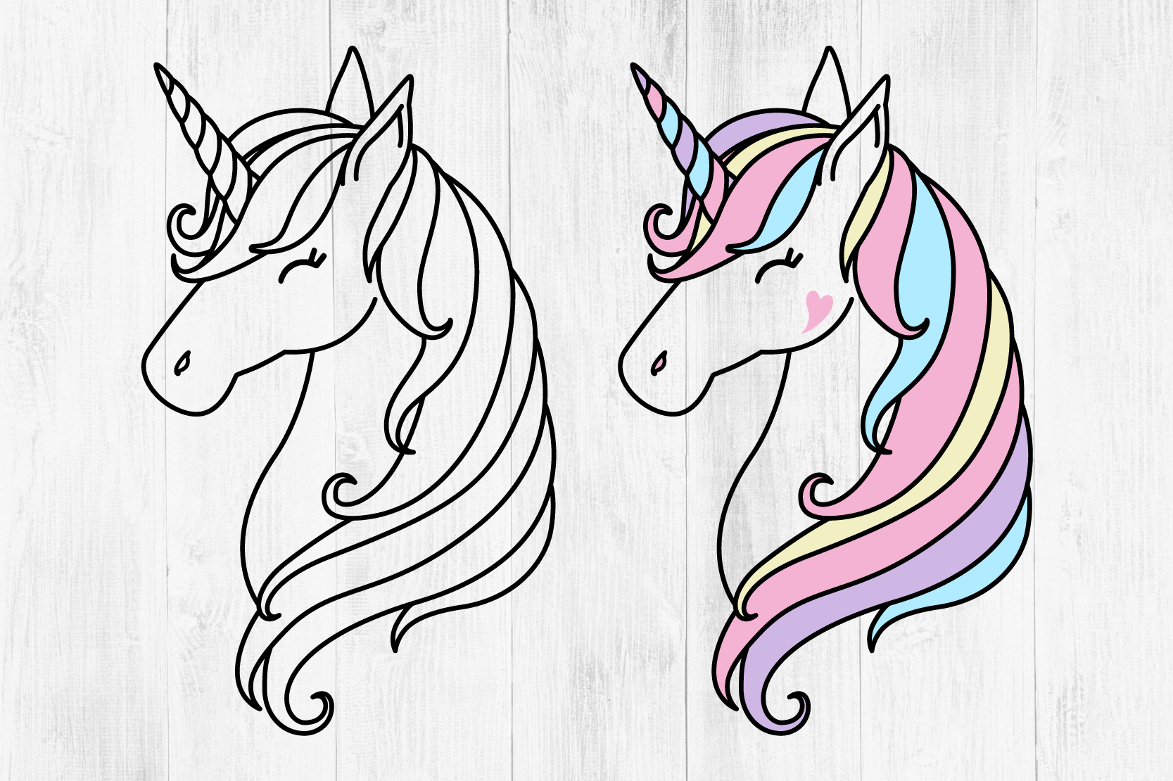 cute unicorn clipart black and white