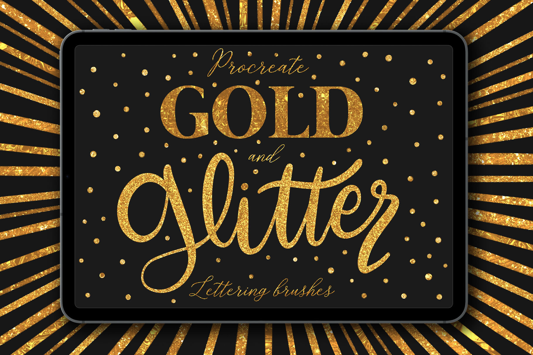 gold glitter procreate brush free