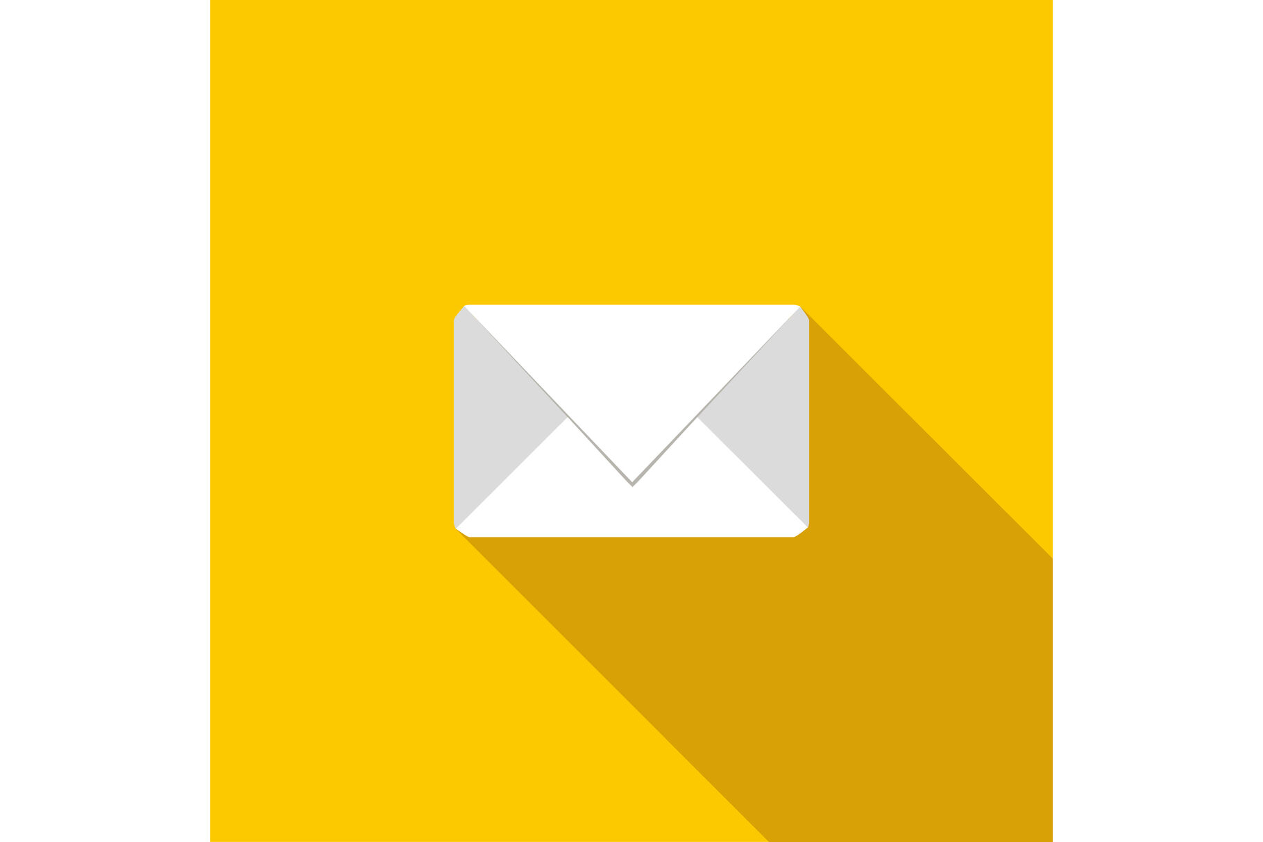 White envelope icon, flat style By Ylivdesign | TheHungryJPEG.com