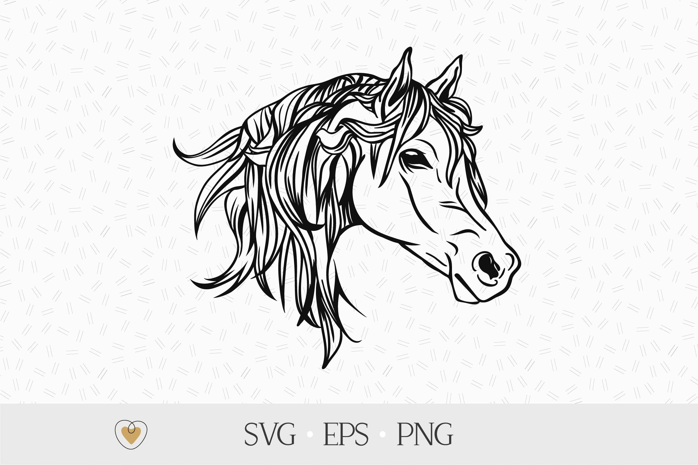 Download Horse Svg Horse Head Svg Horse Png Svg Files For Cricut By Pretty Meerkat Thehungryjpeg Com