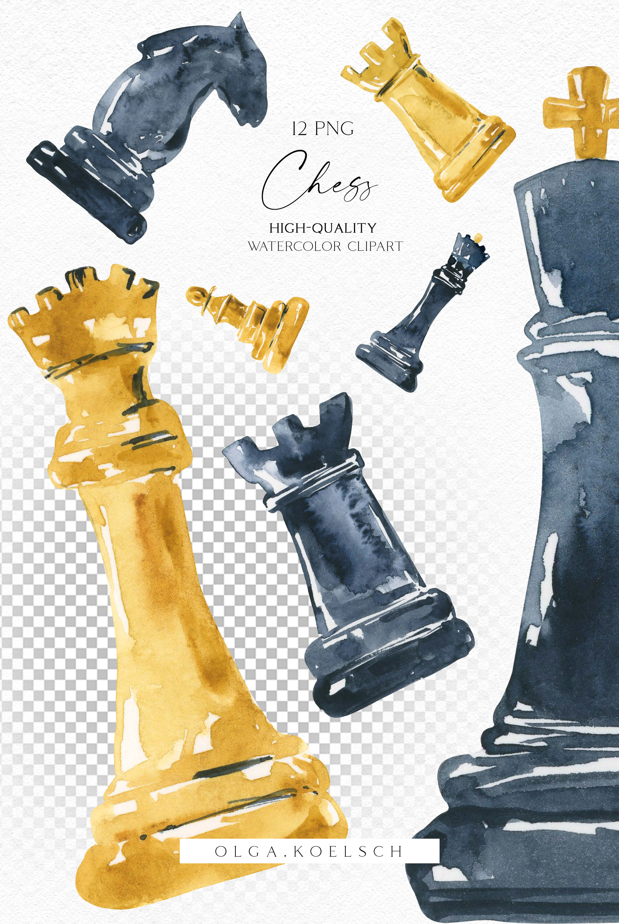 king and queen chess clipart