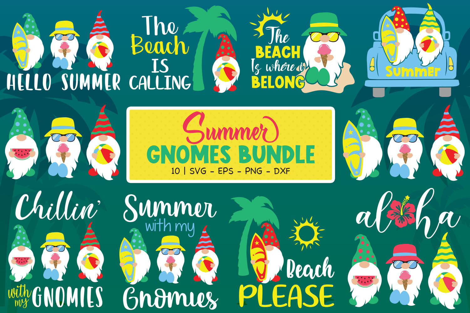 Download Summer Gnomes Bundle Summer Svg Gnomes Svg Summer Gnome Svg Hello By All About Svg Thehungryjpeg Com