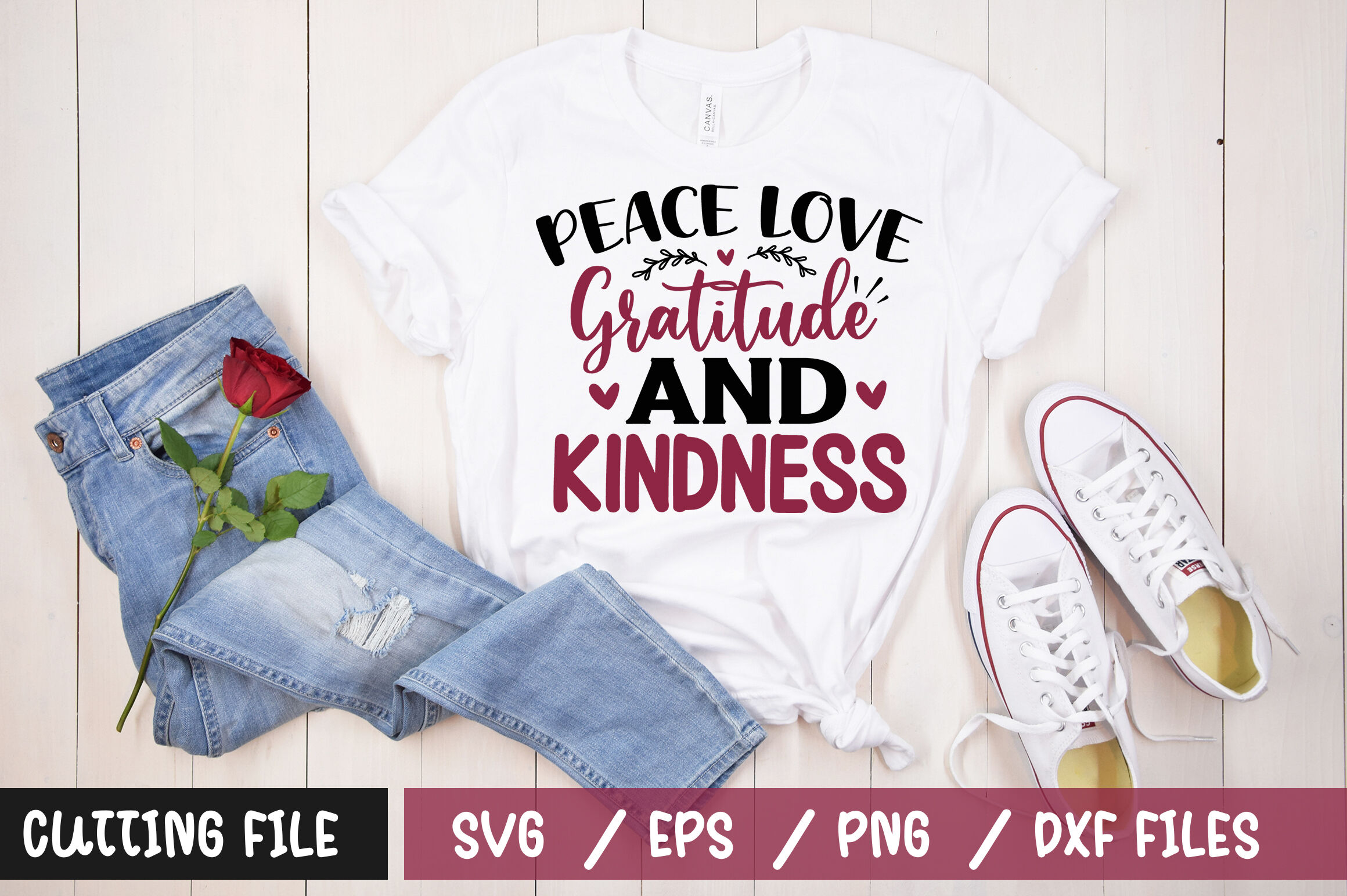 Download Peace Love Gratitude And Kindness Svg By Designavo Thehungryjpeg Com