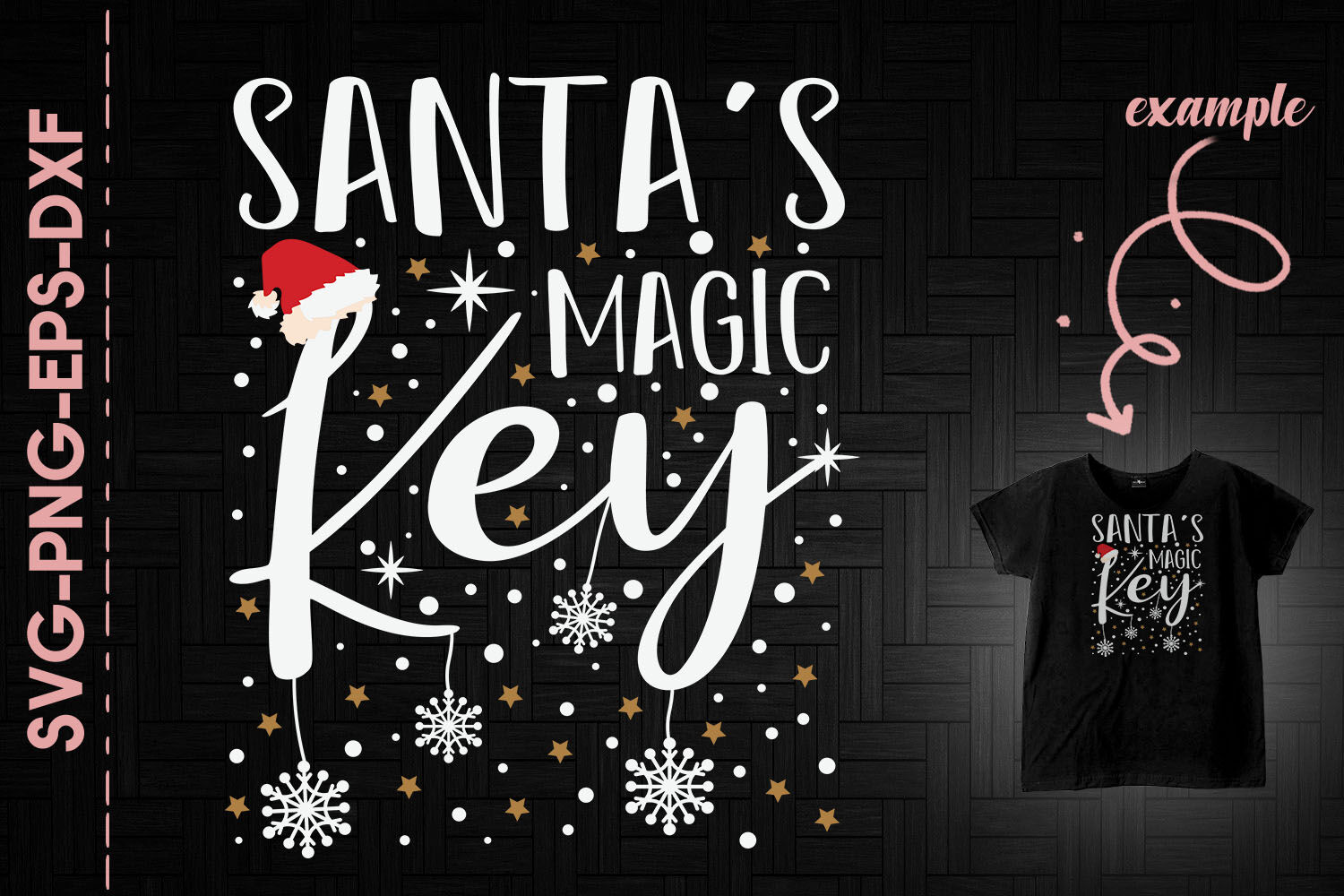 Santa's Magic Key  Christmas Sign svg