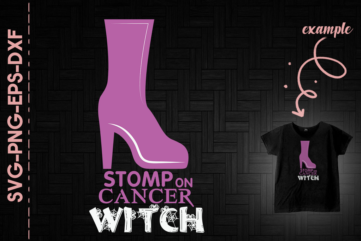 Stomp On Cancer Witch Breast Cancer By Utenbaw TheHungryJPEG