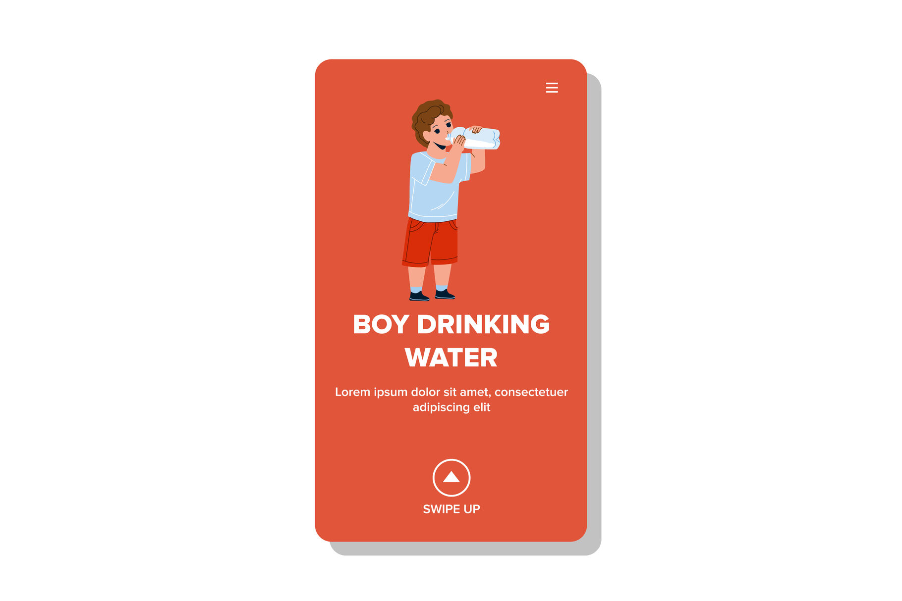 Boy Drinking Water From Bottle In Park Vector By Sevector Thehungryjpeg 7078