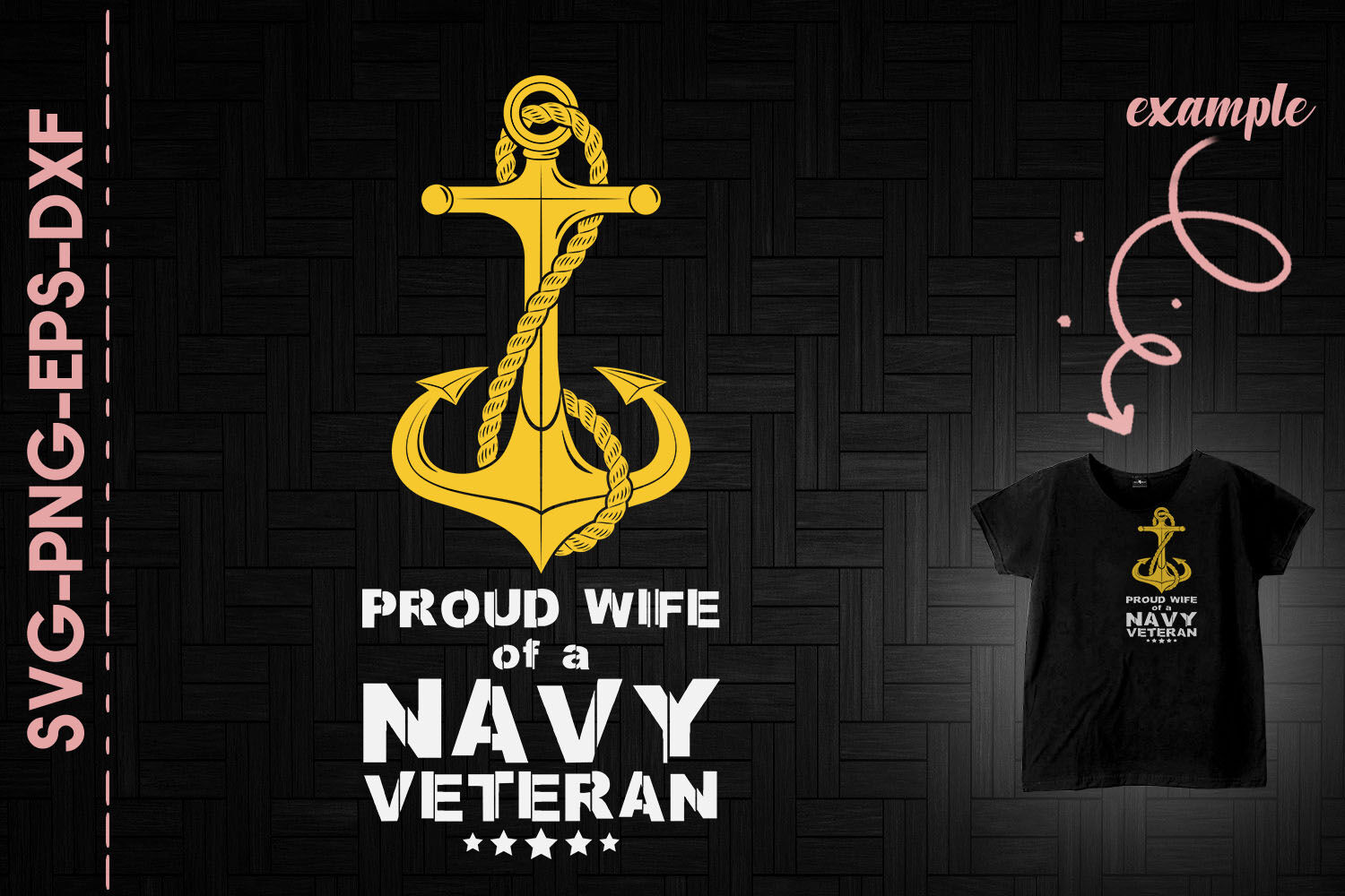 Proud Wife Of A Navy Veteran Soldier By Utenbaw | TheHungryJPEG.com