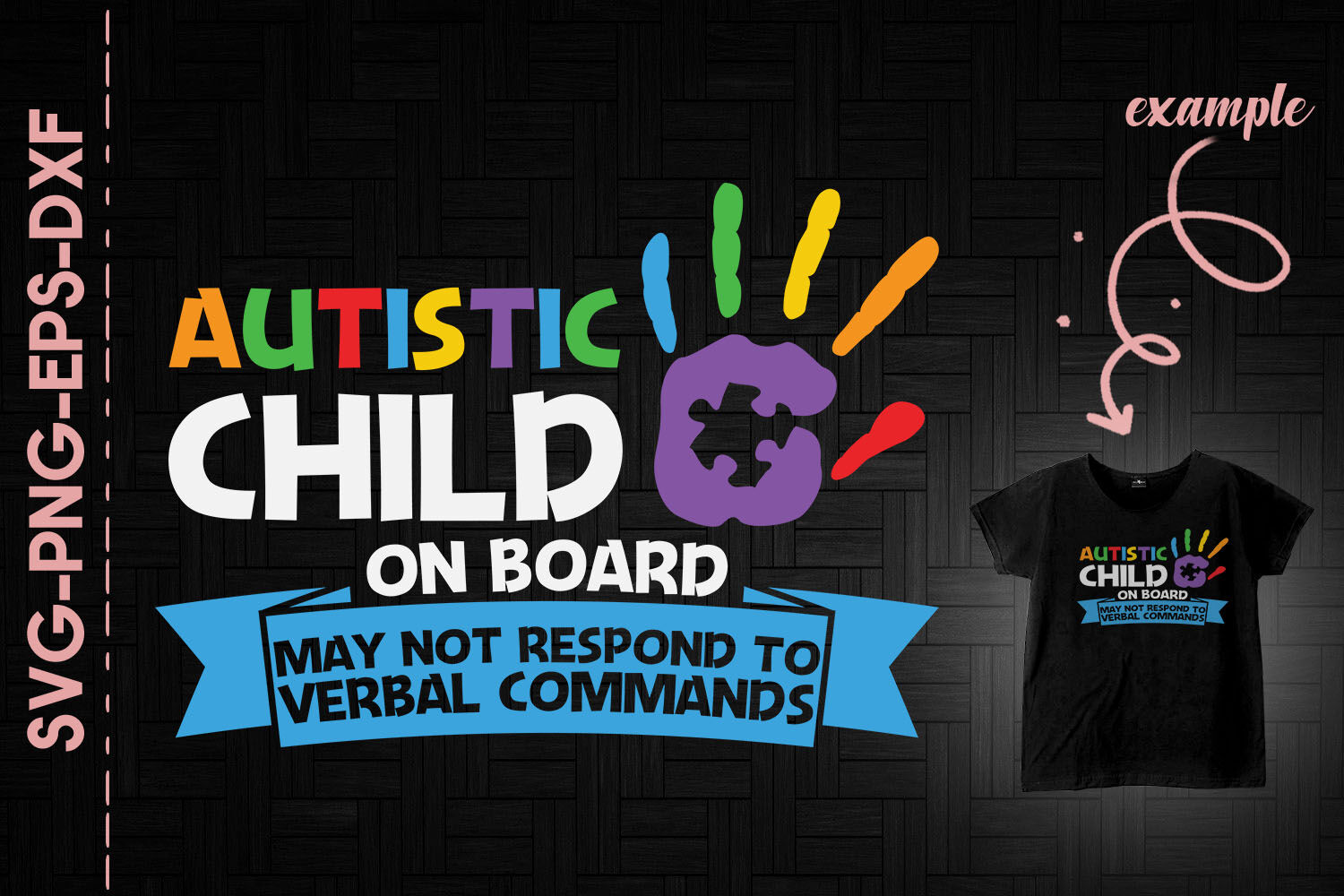 Download Autistic Child On Board May Not Verbal By Utenbaw Thehungryjpeg Com