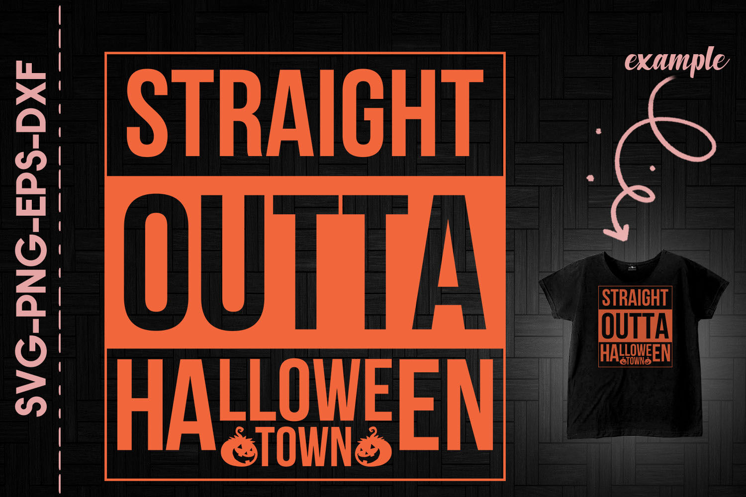 Download Halloween Town Orange Funny Pumpkin By Utenbaw Thehungryjpeg Com