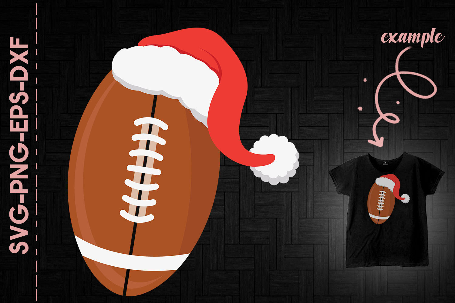 American Football Santa Hat Christmas By Utenbaw | TheHungryJPEG