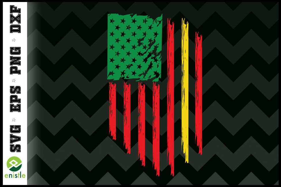 Download African American Flag Juneteenth 1865 By Enistle Thehungryjpeg Com