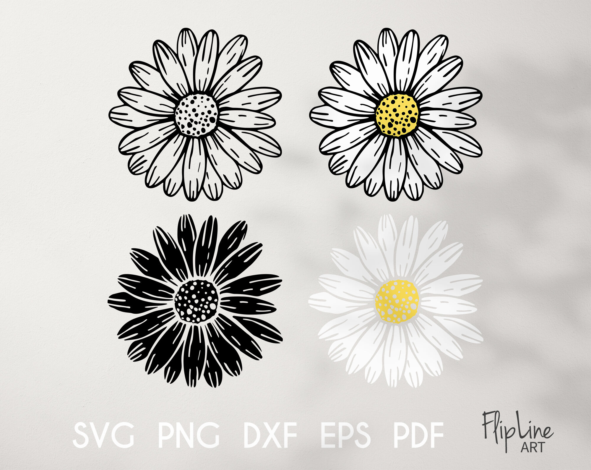Flower bundle svg Daisy SVG Simple Flower Svg Floral Daisy PNG Daisy c