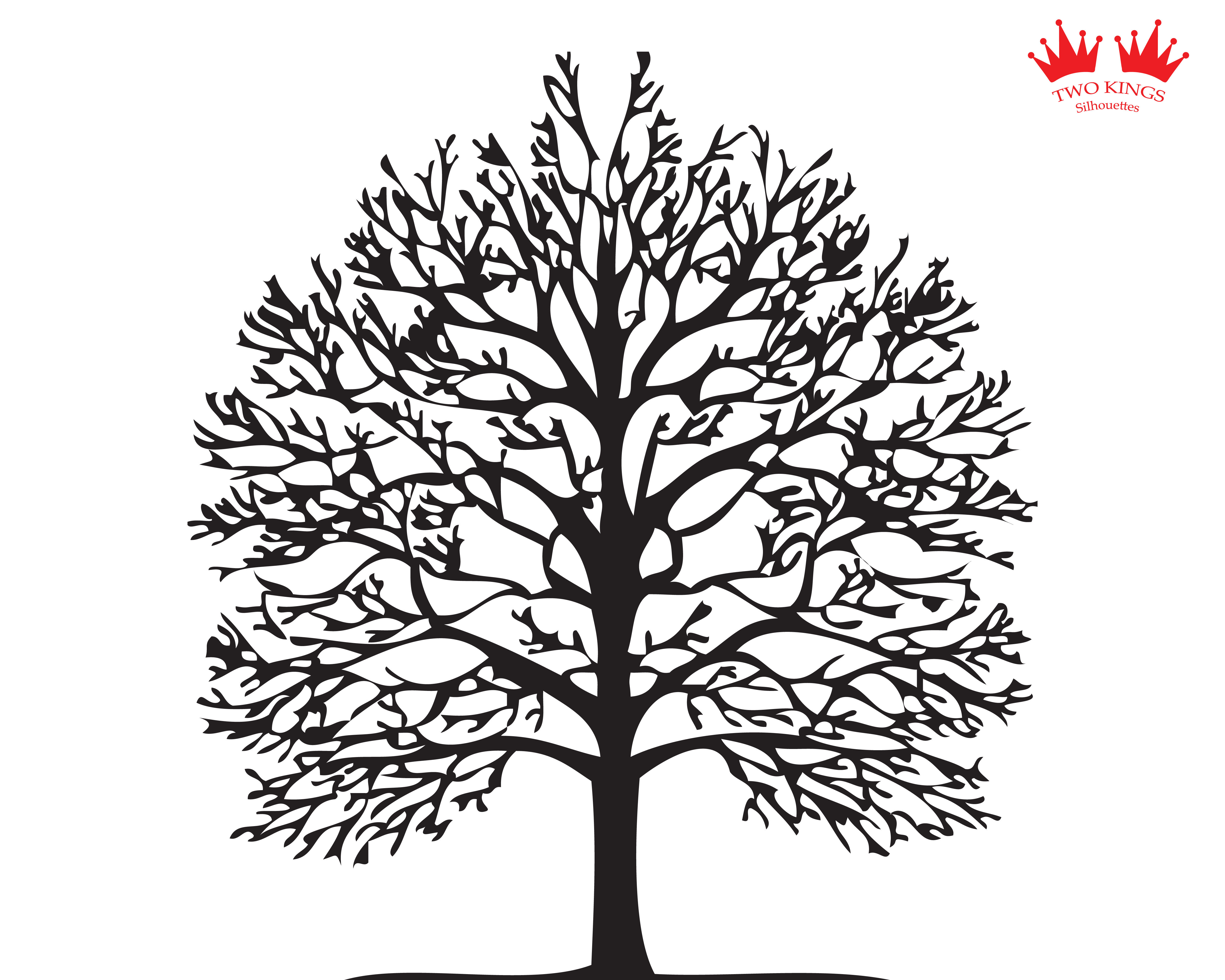 Download Svg File Black Tree Silhouette Isolated On White Background Beautiful By Monkey Camouflage Design Thehungryjpeg Com