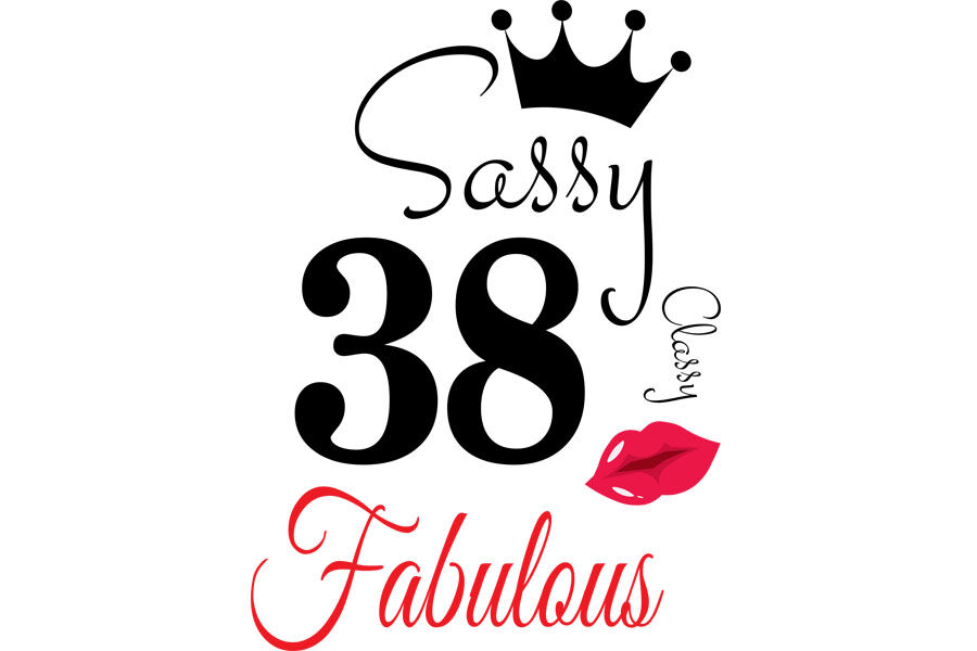 Sassy and classy 38 birthday Svg, 38 Birthday svg, 38 Birthday clipar ...