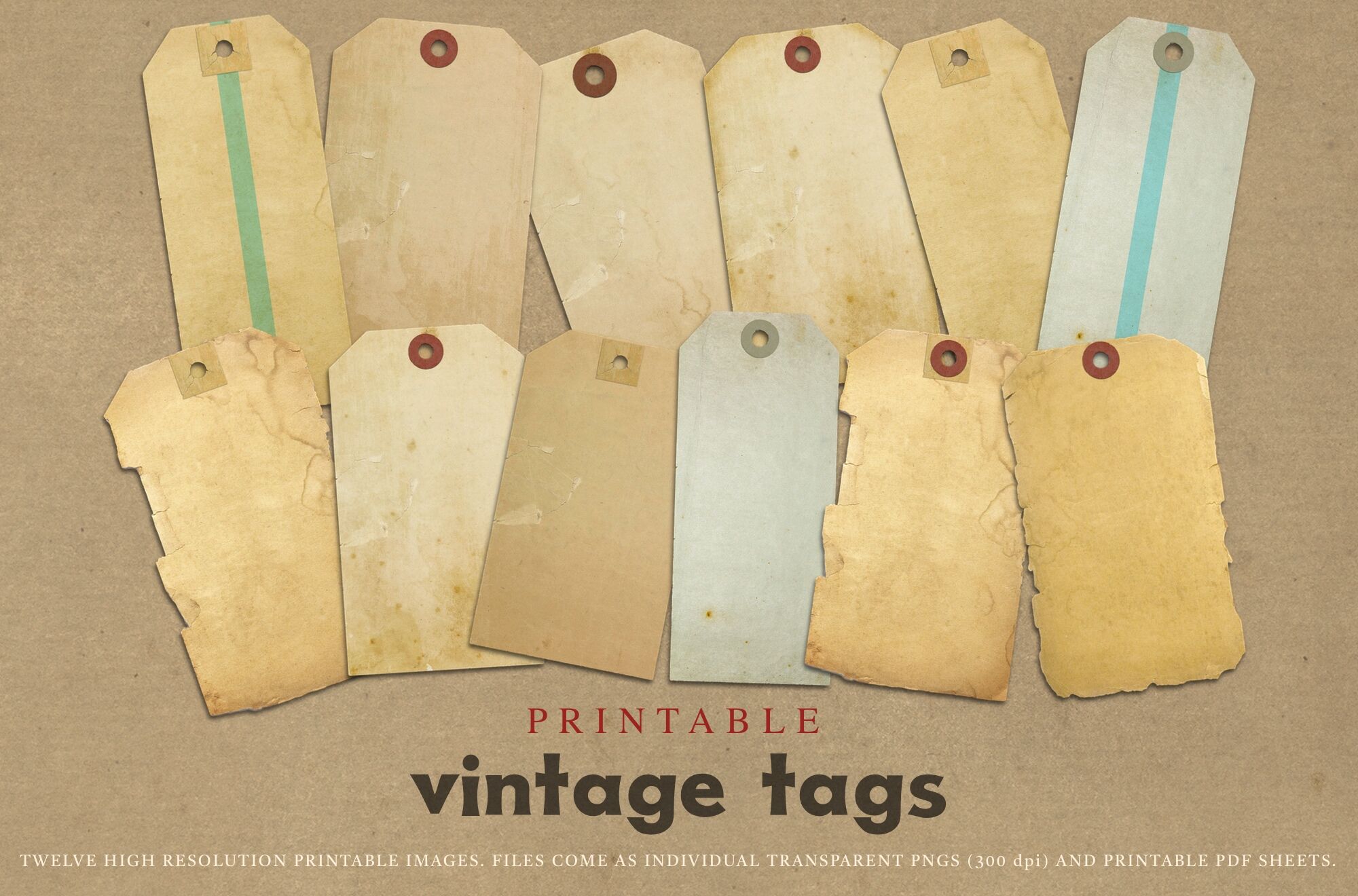 vintage tags printable