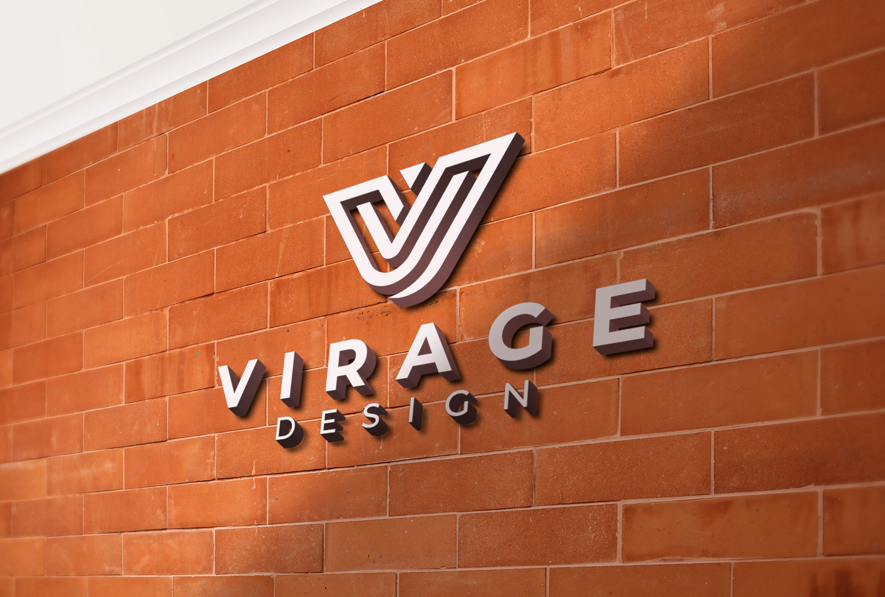 Download 3d Logo Mockup White Logo On Office Brick Wall By Smart Works Thehungryjpeg Com