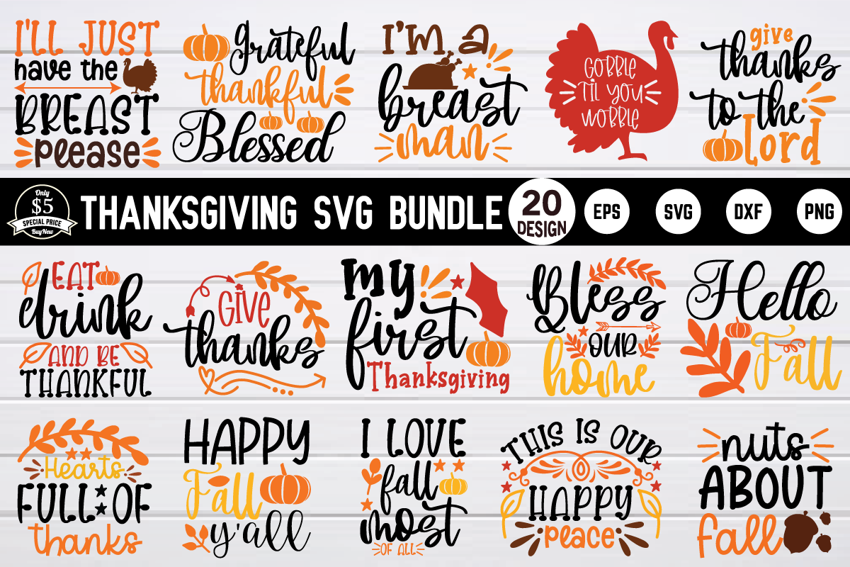 Thanksgiving svg bundle vol 3 By BDB graphics | TheHungryJPEG