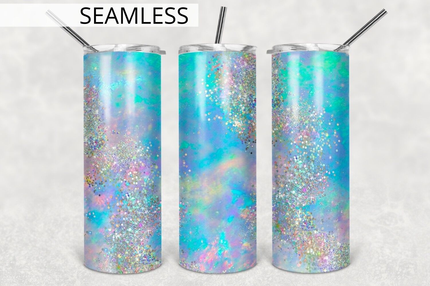 COLORFUL OOGIE GLITTER 20 oz glittered sublimation tumbler