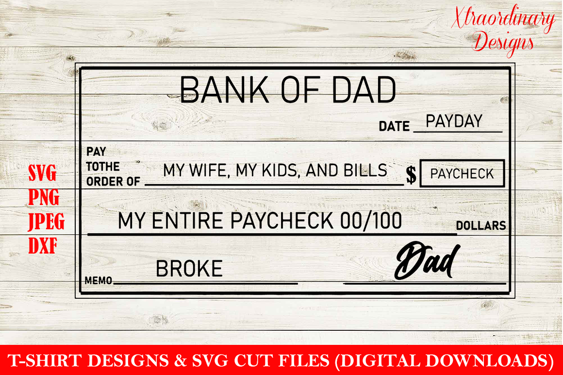 Download Paycheck Blank Check T Shirt Design Svg By Xtraordinary Designs1 Thehungryjpeg Com