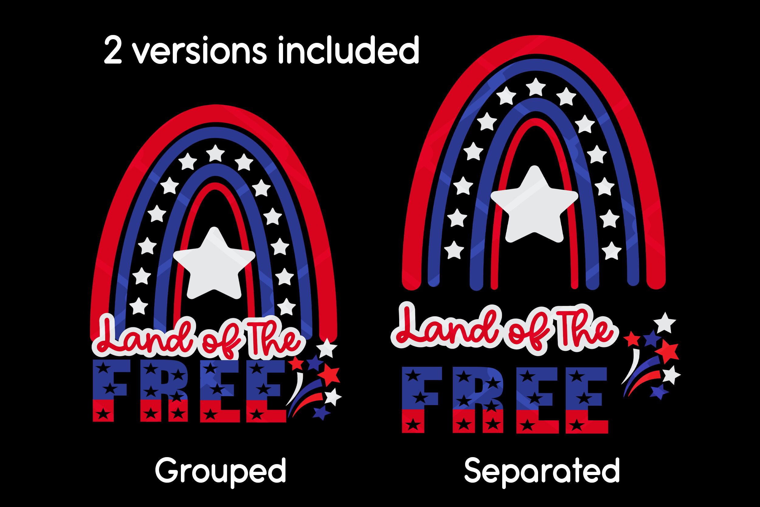 Download 4th Of July Rainbow Land Of The Free Svg By Mandala Creator Thehungryjpeg Com