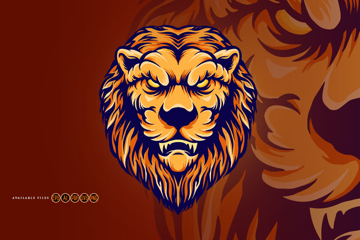 Free Free 144 Lion Mascot Svg SVG PNG EPS DXF File