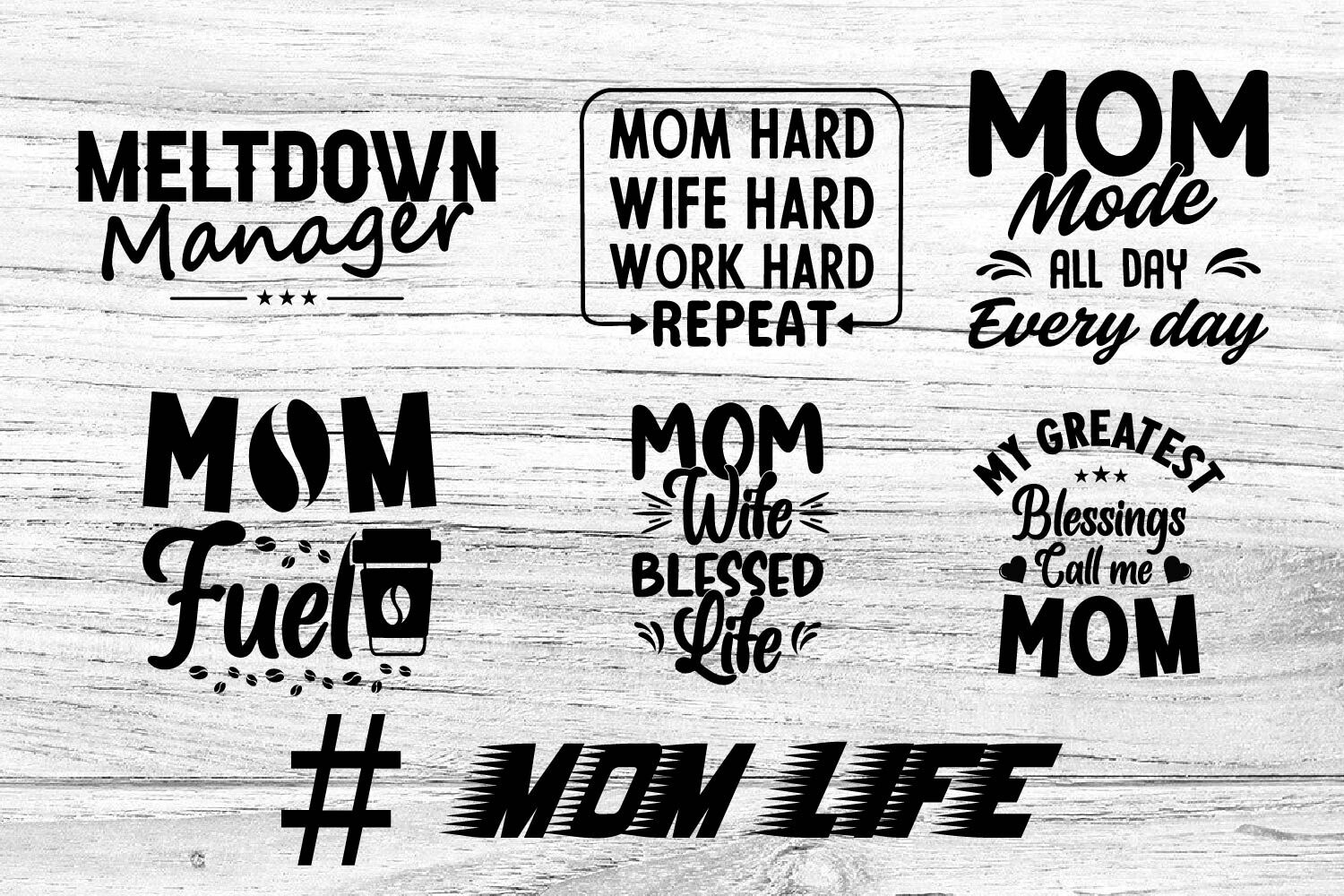 Funny mom life quotes SVG Bundle By Paper Switch | TheHungryJPEG