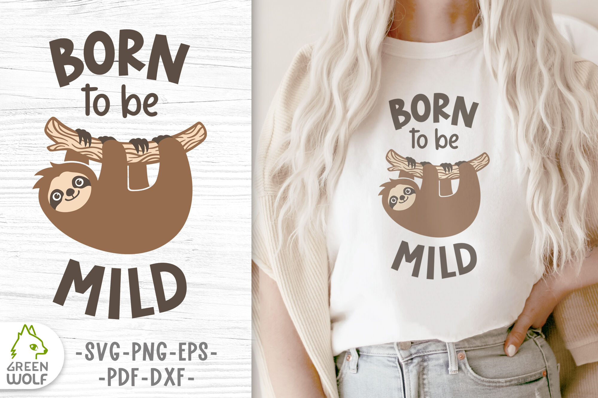 Download Cute sloth svg Layered svg files for cricut Funny t shirt svg designs By Green Wolf Art ...