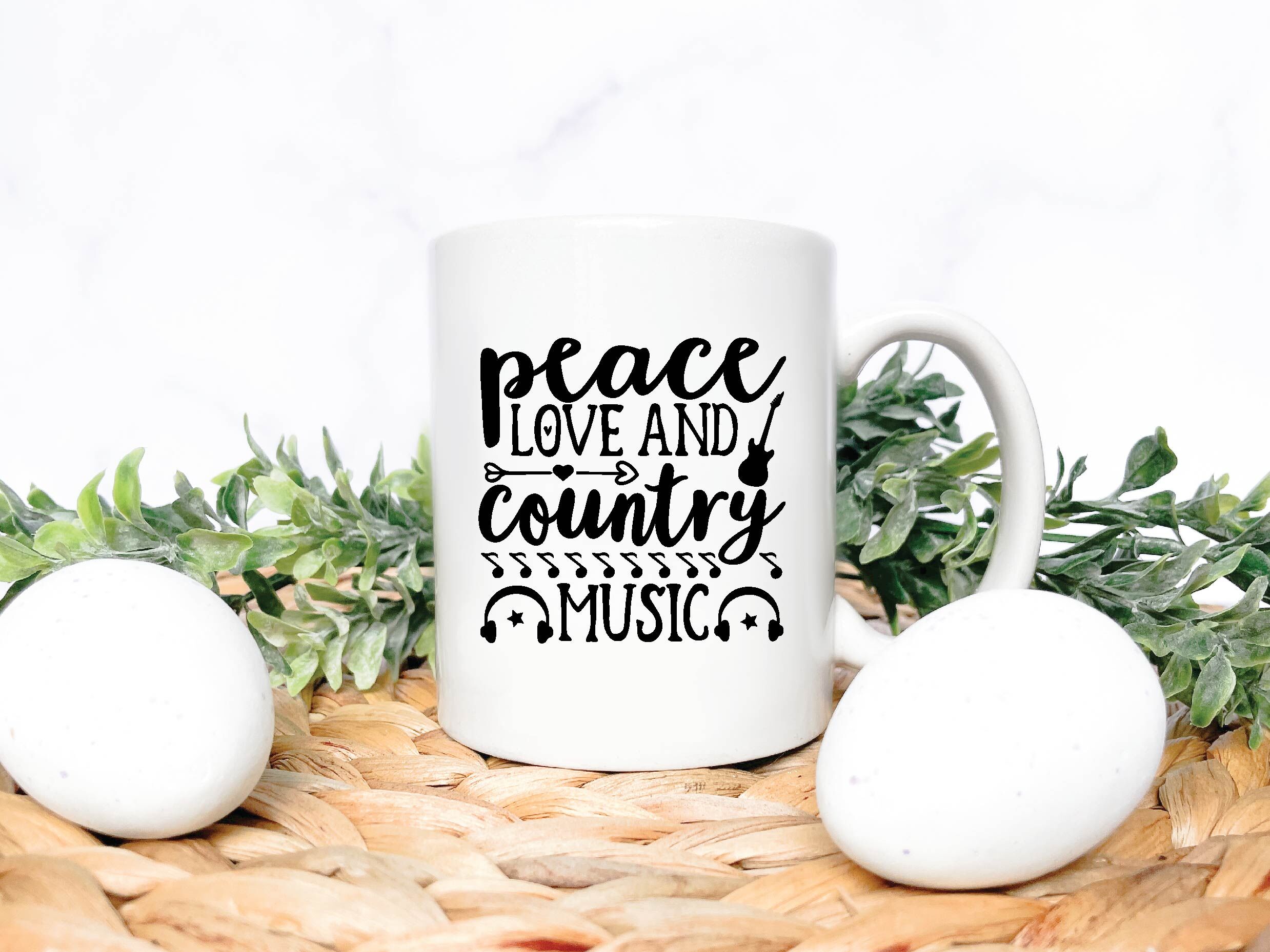 Peace Love And Country Music Svg Design By Bdb Graphics Thehungryjpeg Com