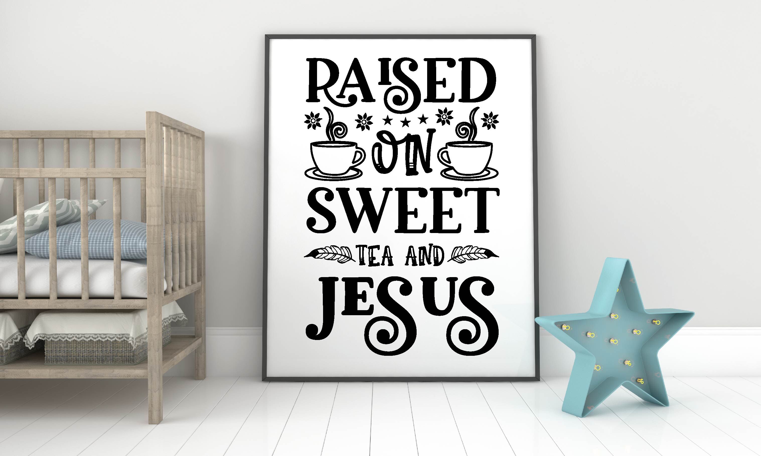 Download Raised On Sweet Tea And Jesus Svg Design By Bdb Graphics Thehungryjpeg Com