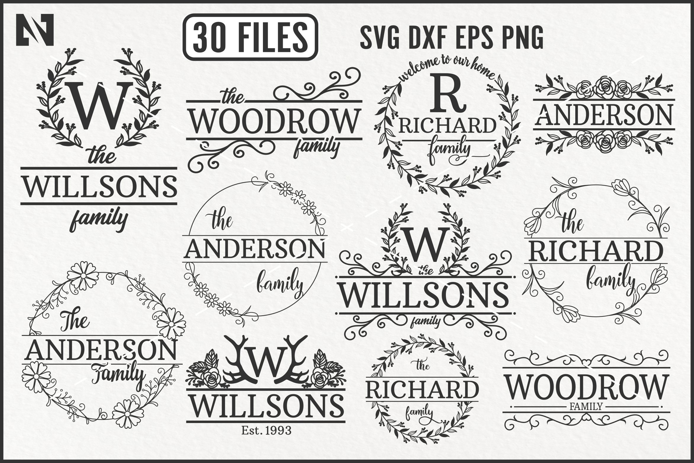 Free Free 165 Family Monogram Svg SVG PNG EPS DXF File